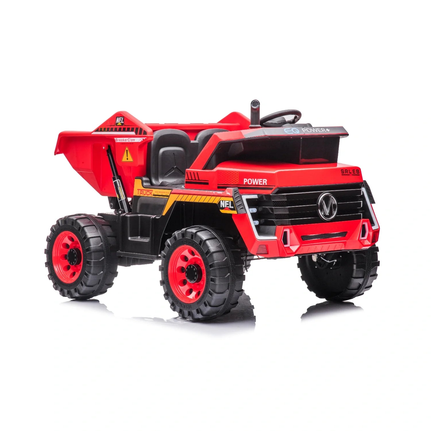 24V Kids Construction Tipper Truck – Red 2-Seater Ride-On Mining Dump Truck