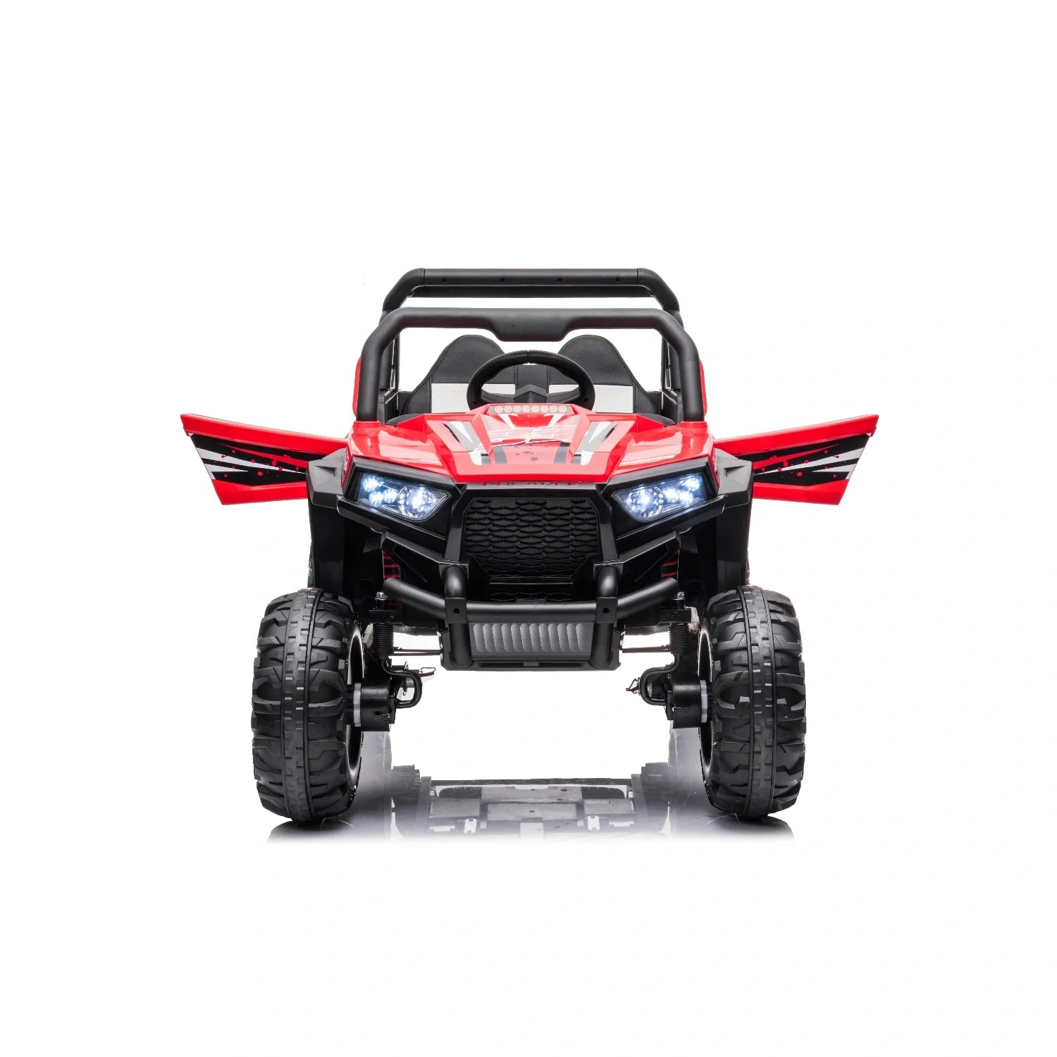 12V Kids 4x4 Electric Ride-On Buggy – Red Jeep-Style Off-Road Single Seat Car