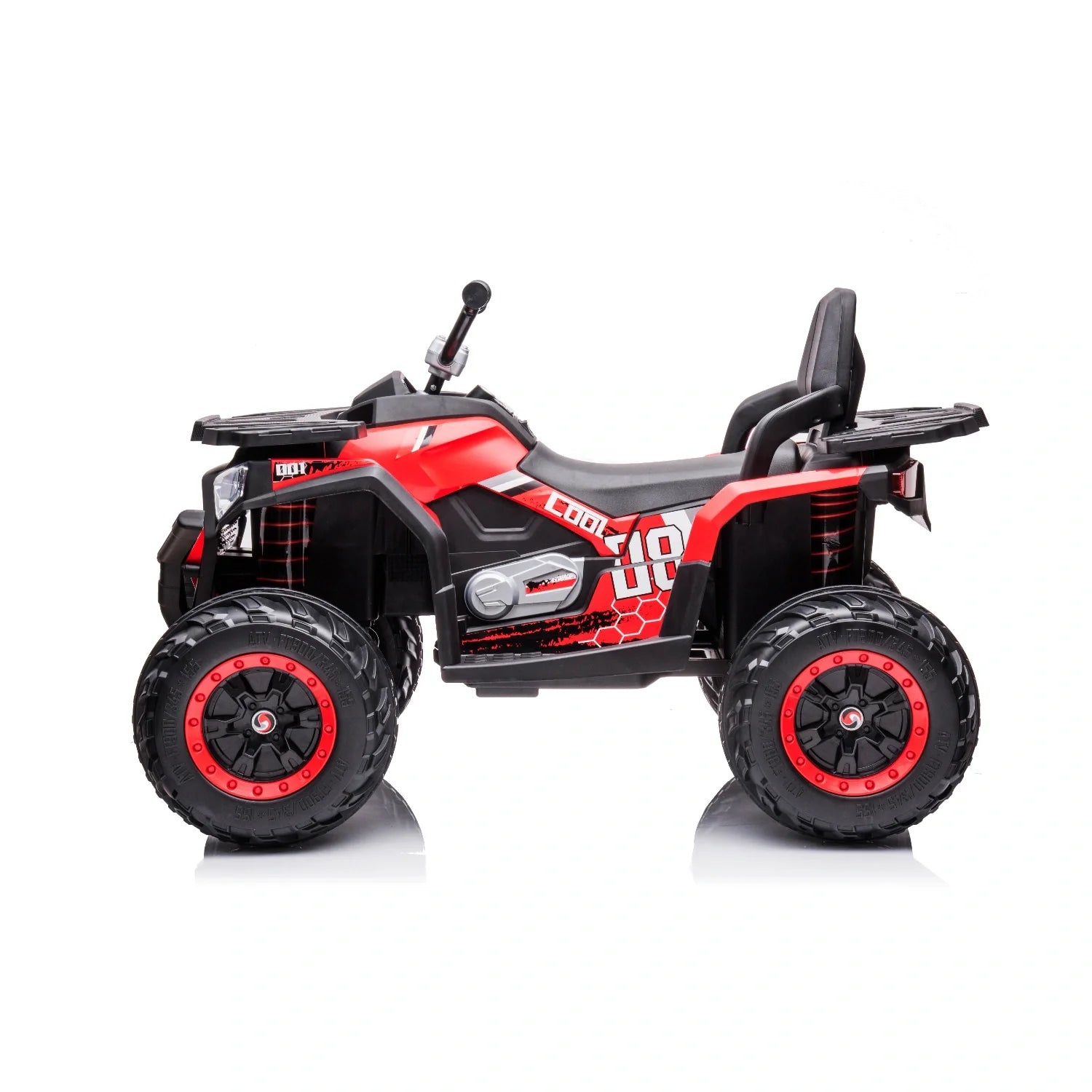 12V Kids Quad Bike – Red Electric ATV 4-Wheeler Ride-On with LED Lights