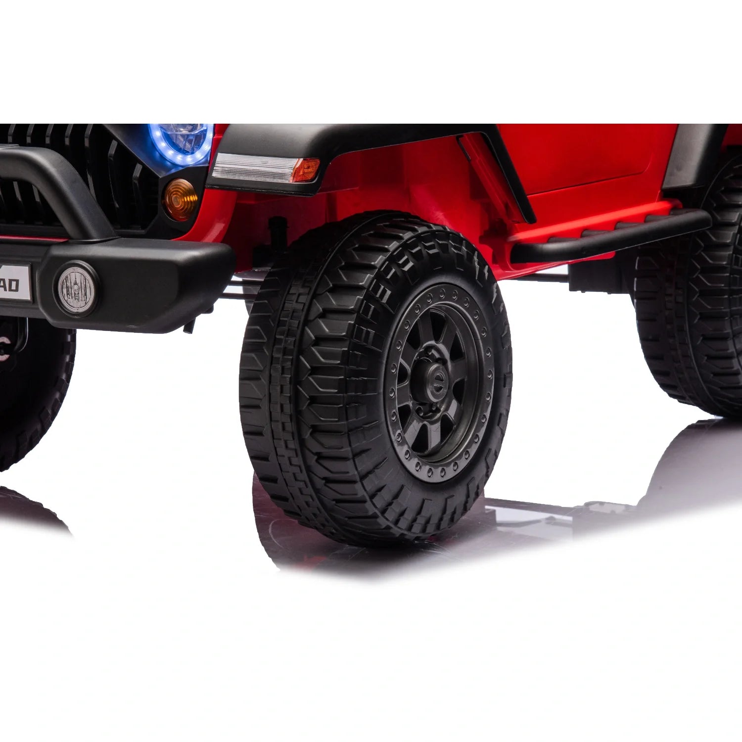 12V Kids Electric Jeep Ride-On Car – Red Single Seat Off-Road Toy with Remote