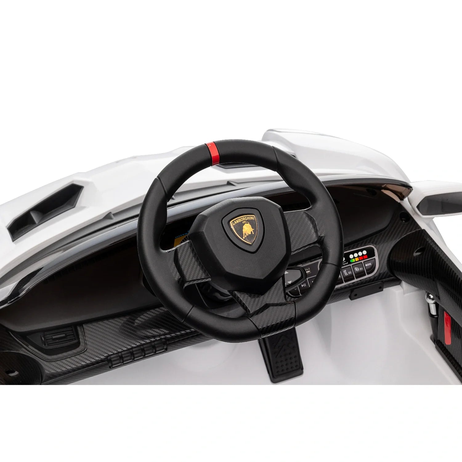 12V Licensed Lamborghini Veneno Kids Ride-On Car – White Electric Supercar