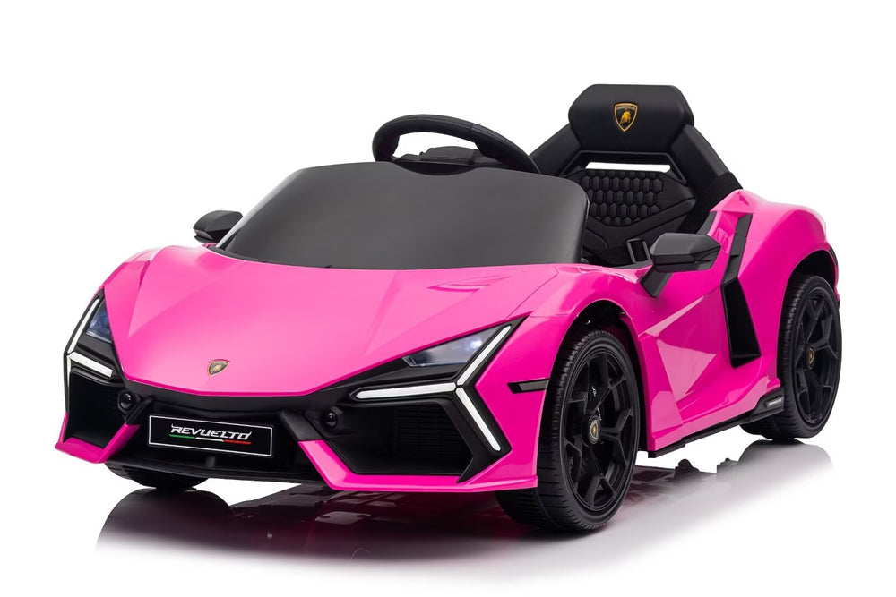 12V Lamborghini Revuelto Kids Electric Ride-On Car – Pink