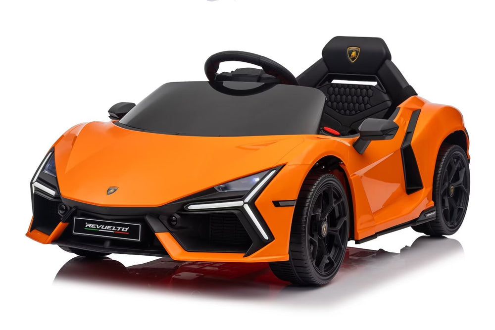 12V Lamborghini Revuelto Kids Electric Ride-On Car – Orange