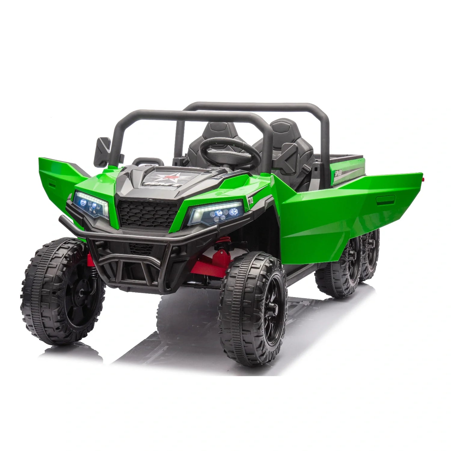 24V 6-Wheel Kids Electric Dump Truck – Ride-On Tipper Farm Truck with Remote (Green)