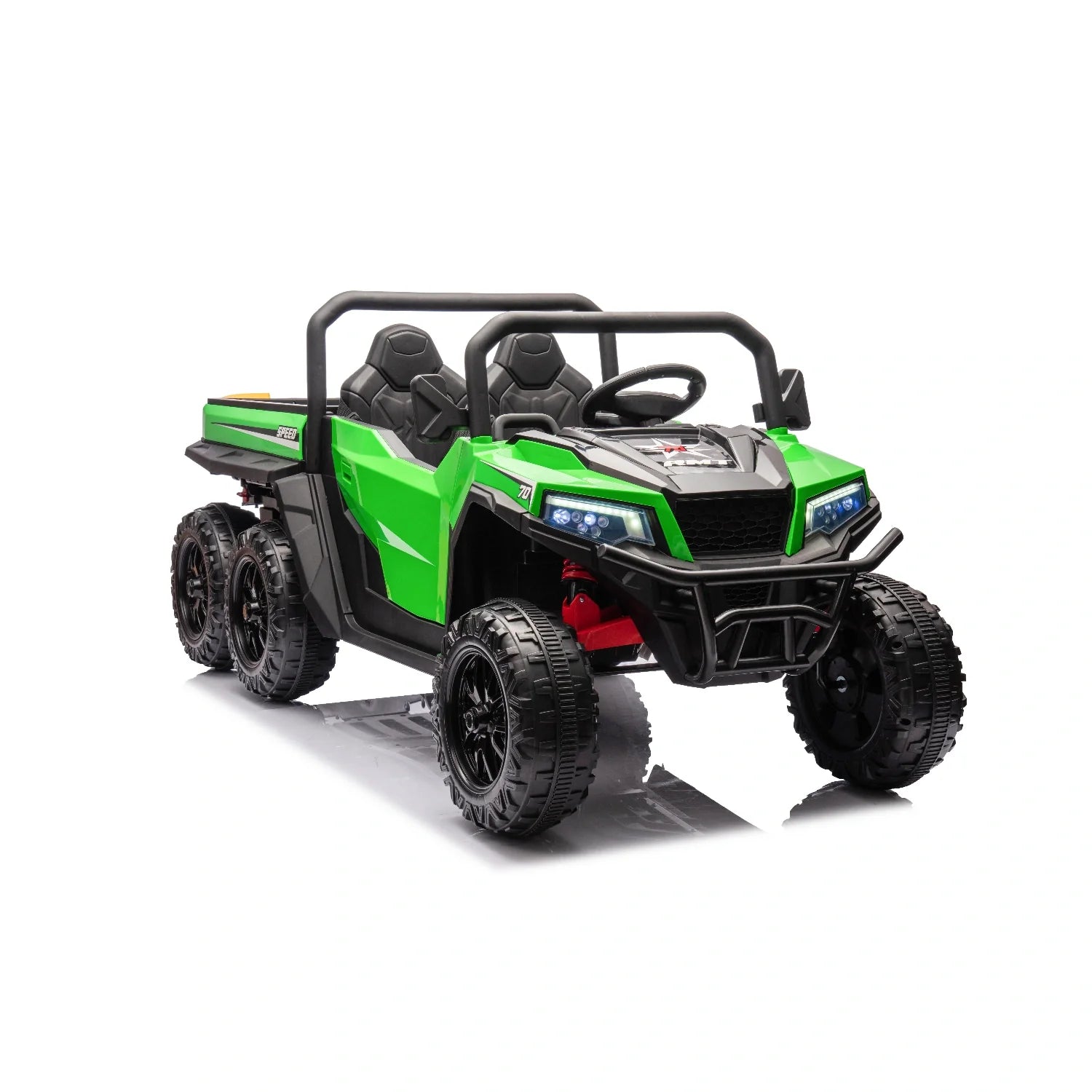 24V 6-Wheel Kids Electric Dump Truck – Ride-On Tipper Farm Truck with Remote (Green)