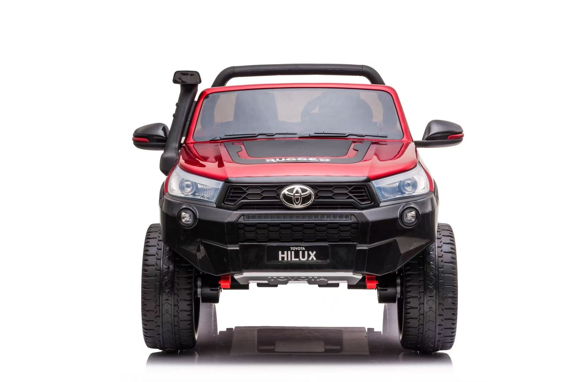 24V Toyota Hilux Rugged 800W Kids Electric 4x4 Ride-On Ute – Wine Red Two-Seater