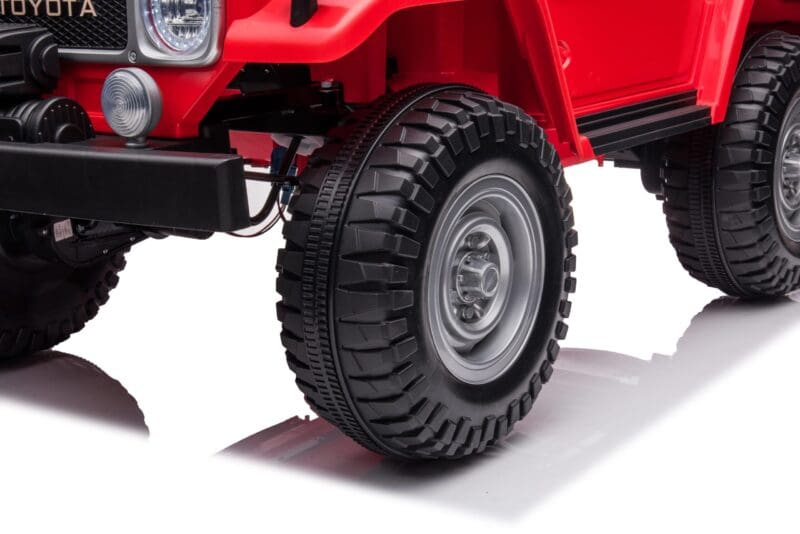 24v 4WD Licensed Toyota FJ-40 SUV Kids Ride On Electric Toy Car - Red - Image 9