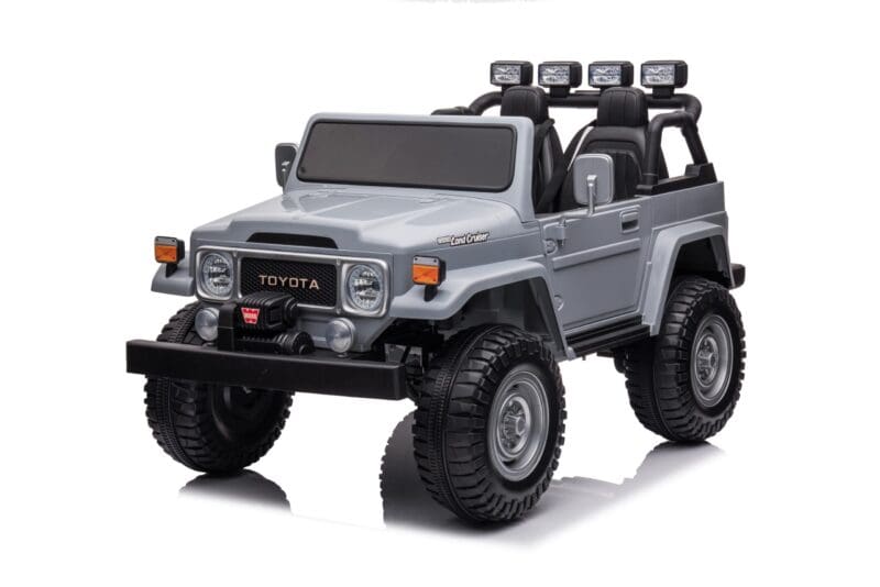24v 4WD Licensed Toyota FJ-40 SUV Kids Ride On Electric Toy Car - Grey - Image 3