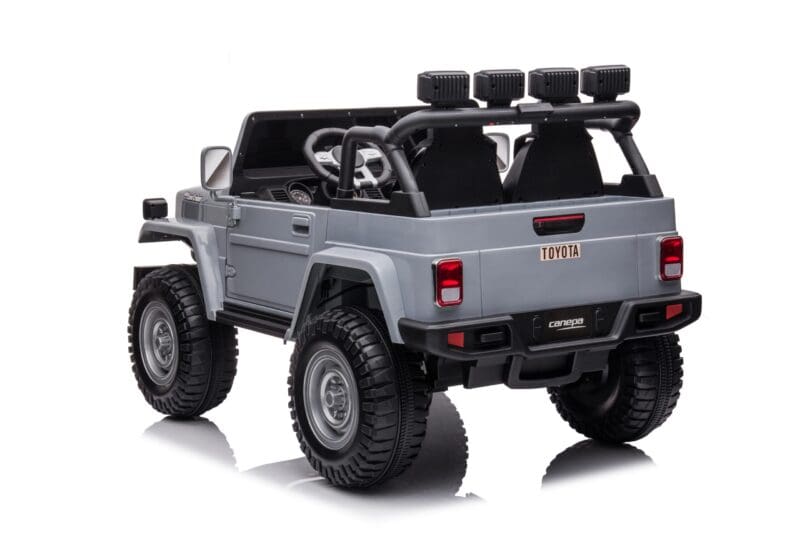 24v 4WD Licensed Toyota FJ-40 SUV Kids Ride On Electric Toy Car - Grey - Image 6