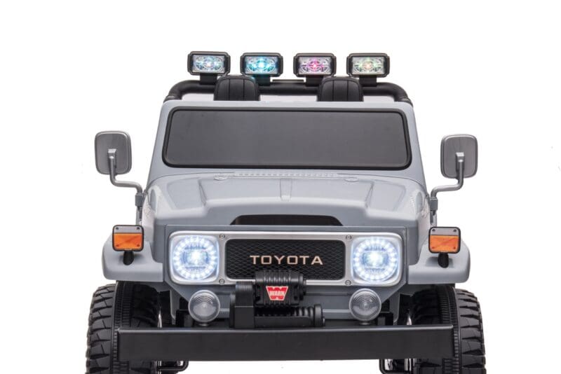 24v 4WD Licensed Toyota FJ-40 SUV Kids Ride On Electric Toy Car - Grey - Image 2