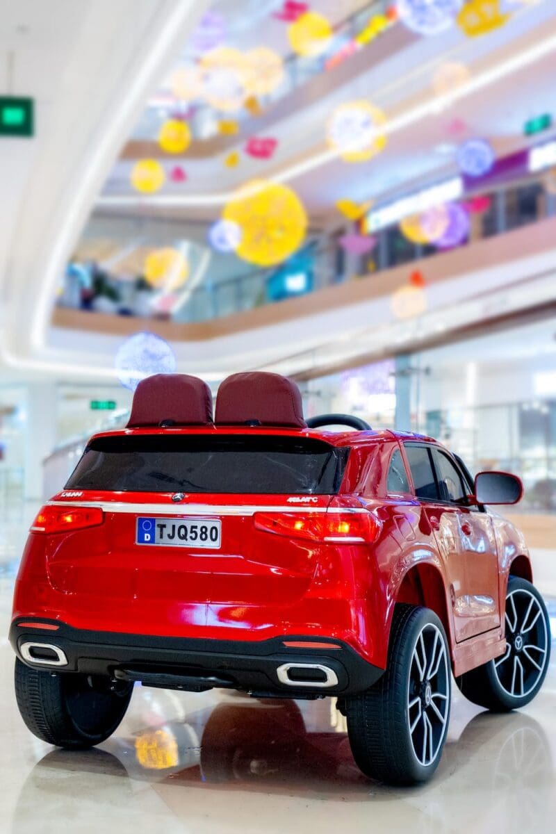 Mercedes SUV Inspired Ride on 4x4 With Leather Seat - Red - Image 2