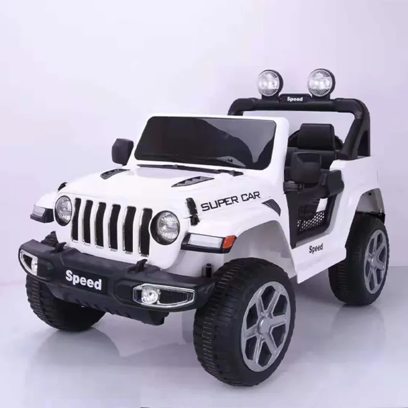 White- 12V 4WD Jeep Wrangler Rubicon Kids Ride On - Image 3
