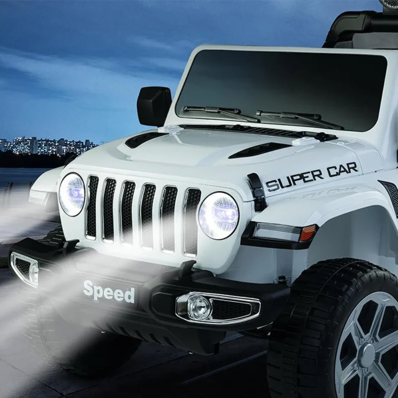 Pink- 12V 4WD Jeep Wrangler Rubicon Kids Ride On, Spray Painted - Image 4