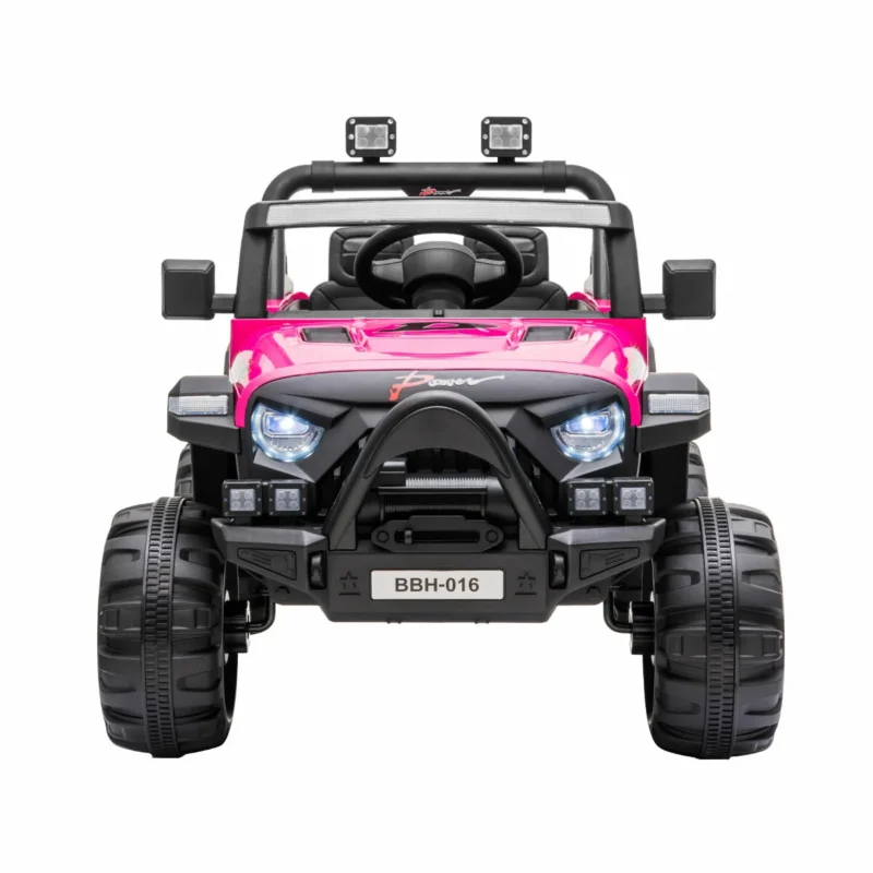 Pink-Electric Ride On Car Kids Vehicle Off Road Jeep Truck - Image 3