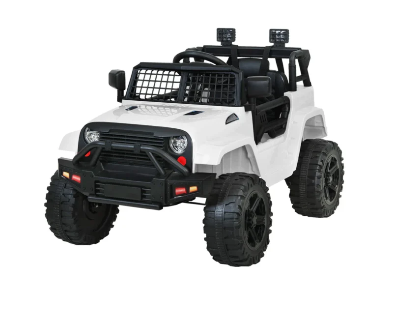 Kids Electric Ride On Car Jeep Toy Cars Remote 12V White
