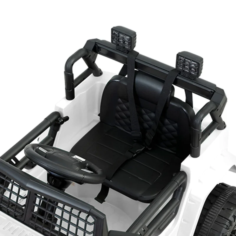 Kids Electric Ride On Car Jeep Toy Cars Remote 12V White - Image 2