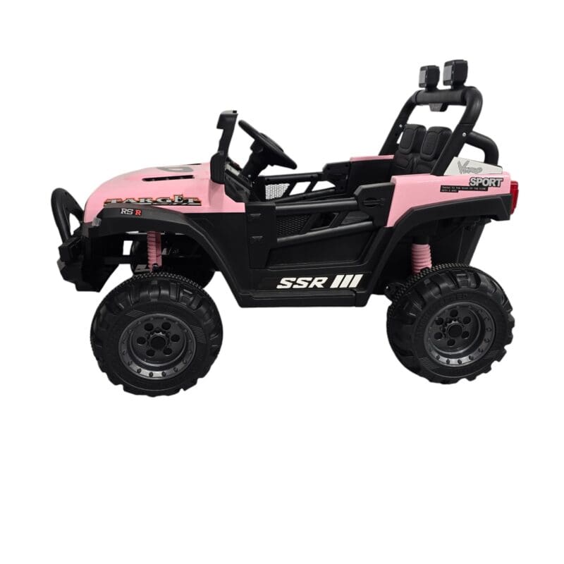 Pink-Electric Ride On Car Kids Vehicle Off Road Jeep Truck - Image 6