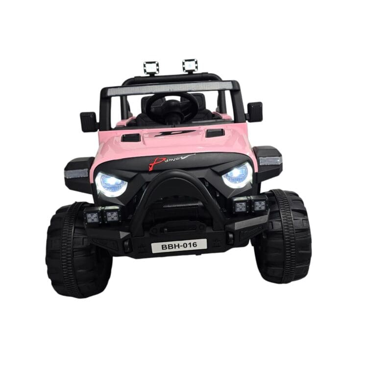 Pink-Electric Ride On Car Kids Vehicle Off Road Jeep Truck - Image 2