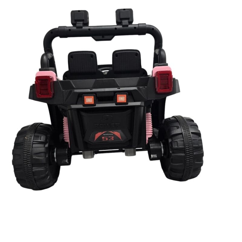 Pink-Electric Ride On Car Kids Vehicle Off Road Jeep Truck - Image 5