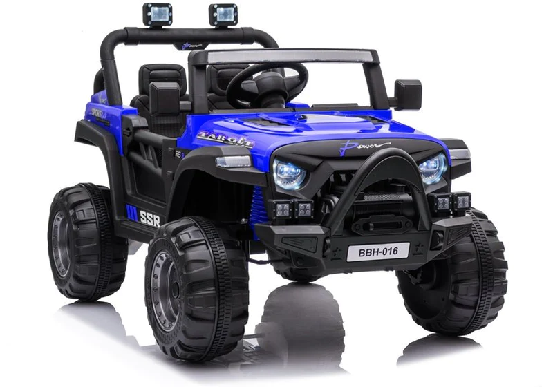 ride on blue jeep